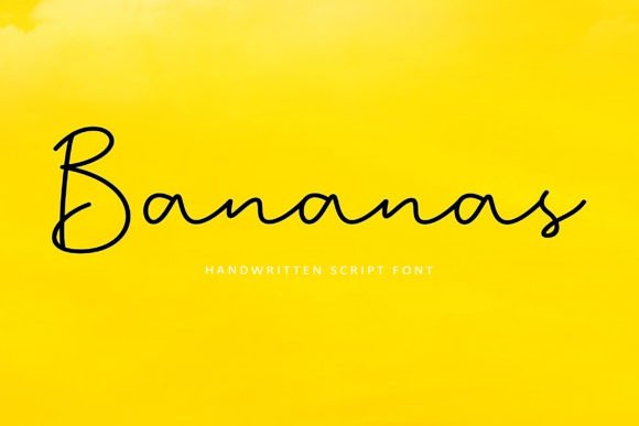 Bananas: A Handwritten Script Font for Projects That Need Personality
