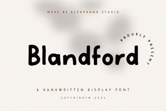 Blandford: A Modern Handwritten Display Font for Digital Creators