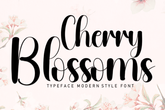 Cherry Blossoms Font for Creating a Warm Brand Identity