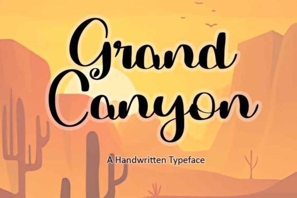 Grand Canyon Font Review: A Bold, Retro Handwritten Typeface