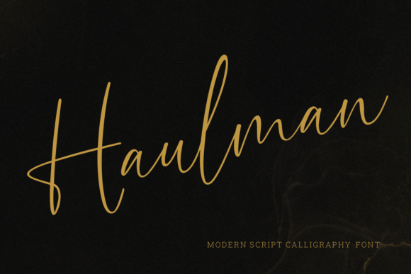 Haulman: A Signature Script Font for Building Your Brand