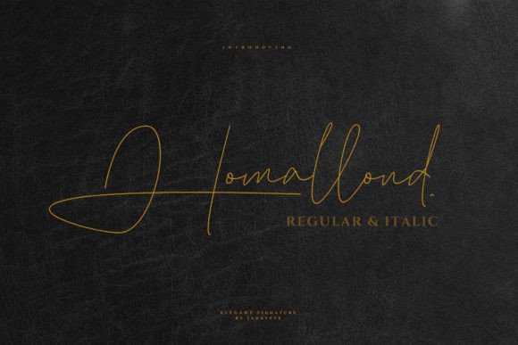 Homallond: A Flowing Display Font for Digital Elegance