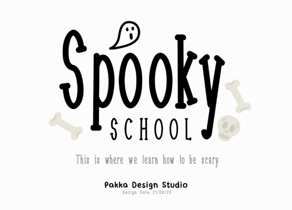Spooky School: A Friendly Halloween Font for Digital Design