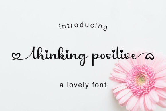The Thinking Positive Font: A Whimsical Script for Digital Branding