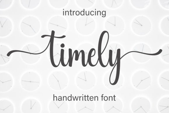 Timely: A Handwritten Font for Editorial Elegance